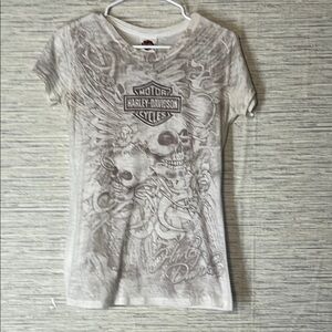Harley-Davidson Skull Wings Tee – Lexington, KY – Size L (766)